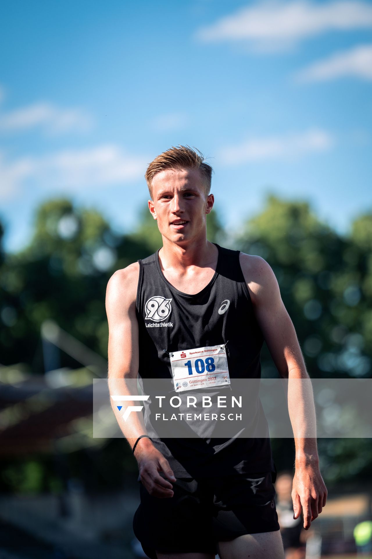 Bjarne Bernstein (Hannover 96) am 02.07.2022 waehrend den NLV+BLV Leichtathletik-Landesmeisterschaften im Jahnstadion in Goettingen (Tag 1)